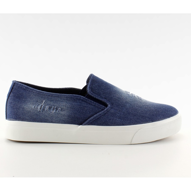 Denim slip-on sneakers K-89 D. blue navy blue Denim slip-on sneakers K-89 D. blue navy blue