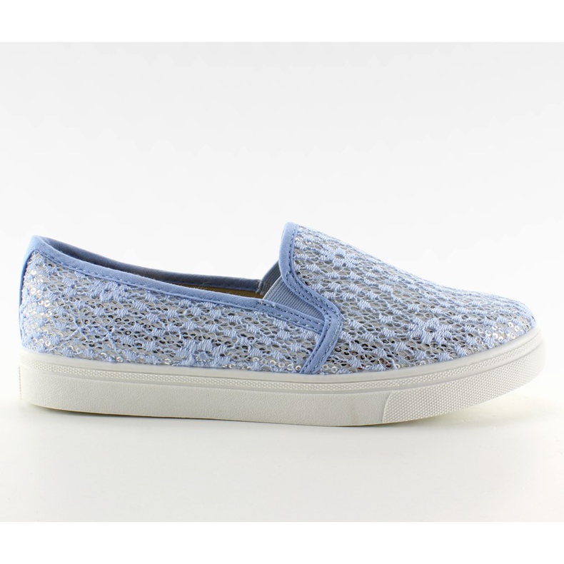 Lace slip-on pastels XIN07P Light blue