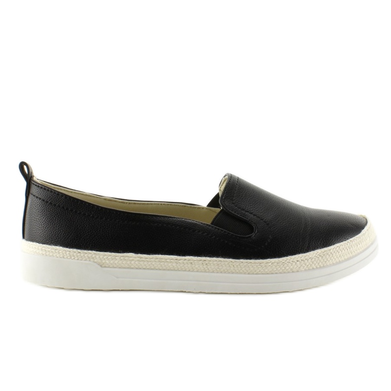 Slip-on with linen cord Z-7 Black