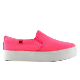 Slipons on a double sole GF-41 Fluorescent Red pink