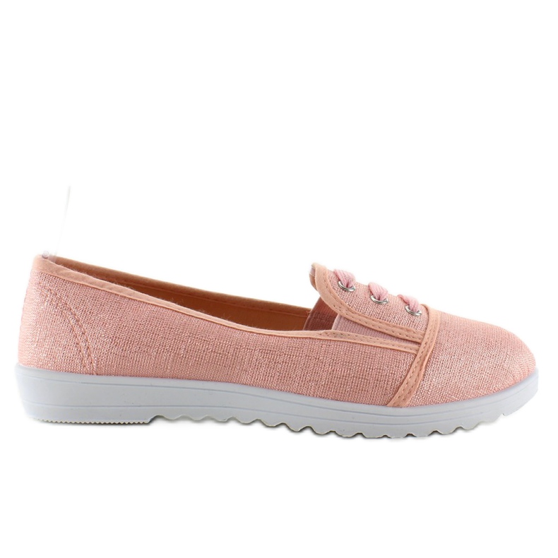 Lovely Pink toe-laced sneakers