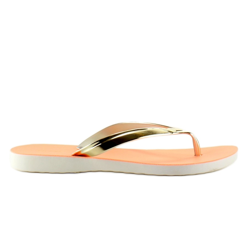 Flip-flops gold strap PT79 orange yellow white