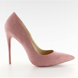 Classic 5005 Pink suede heels