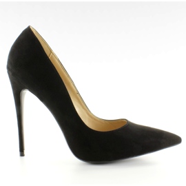 Suede high heel shoes 5005 Black