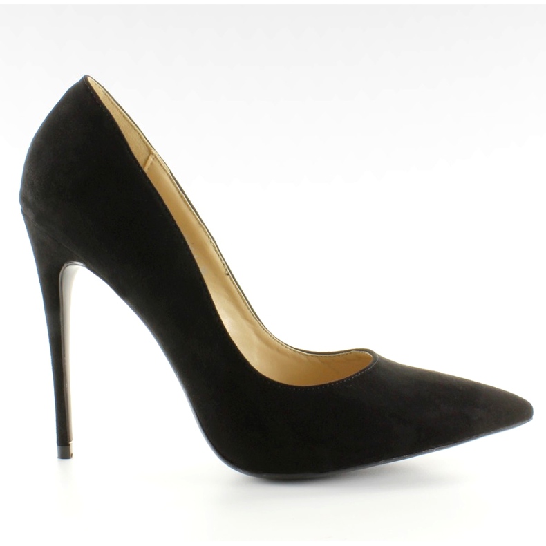 Suede high heel shoes 5005 Black