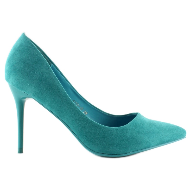 Pumps on a comfortable heel 1029 L. Blue multicolored