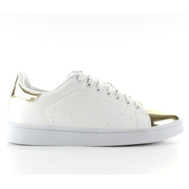 Sneakers with metallic toes YP-01 Gold white yellow