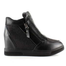 Sneakers on a hidden wedge 2017-1 Black