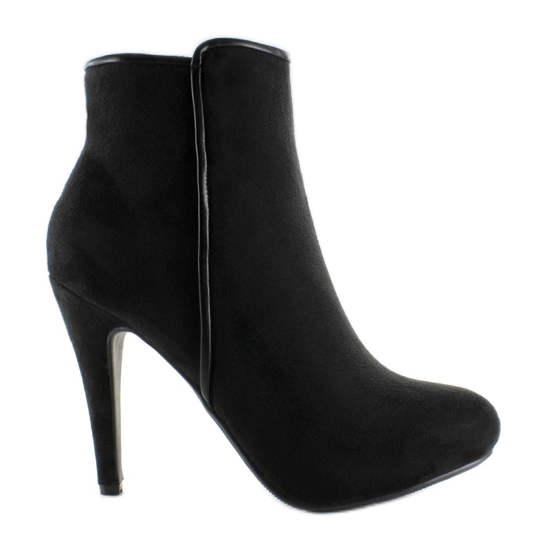 Suede high heel boots SAS-8F8534 Black