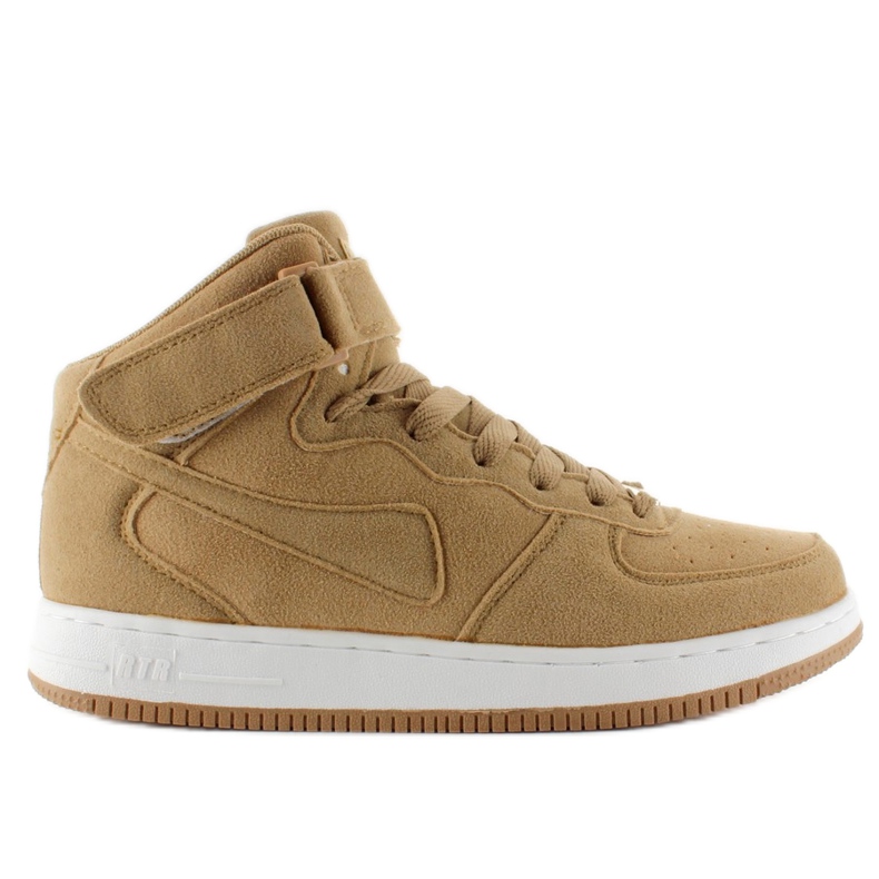 Suede high-top trainers B777 Beige