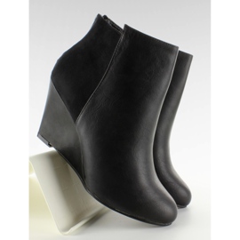 Black suede leather ankle boots