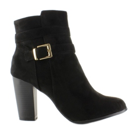 Suede high-heeled boots SQ06 Black