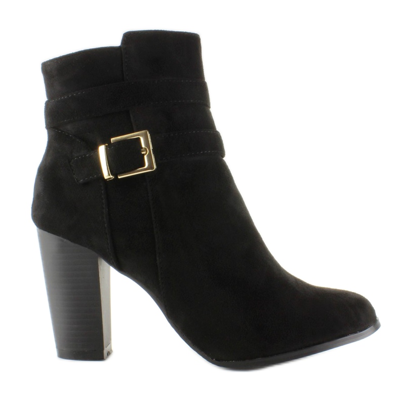 Suede high-heeled boots SQ06 Black