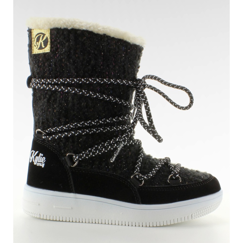 Children's Negro Eskimo snow boots black