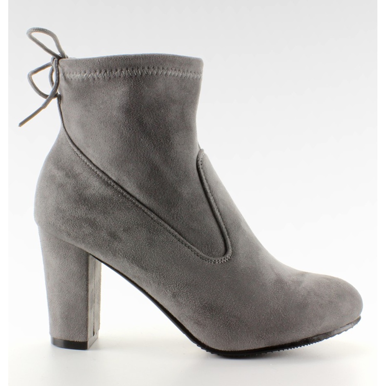 Boots with laces at the ankle B18H-KB Gray grey