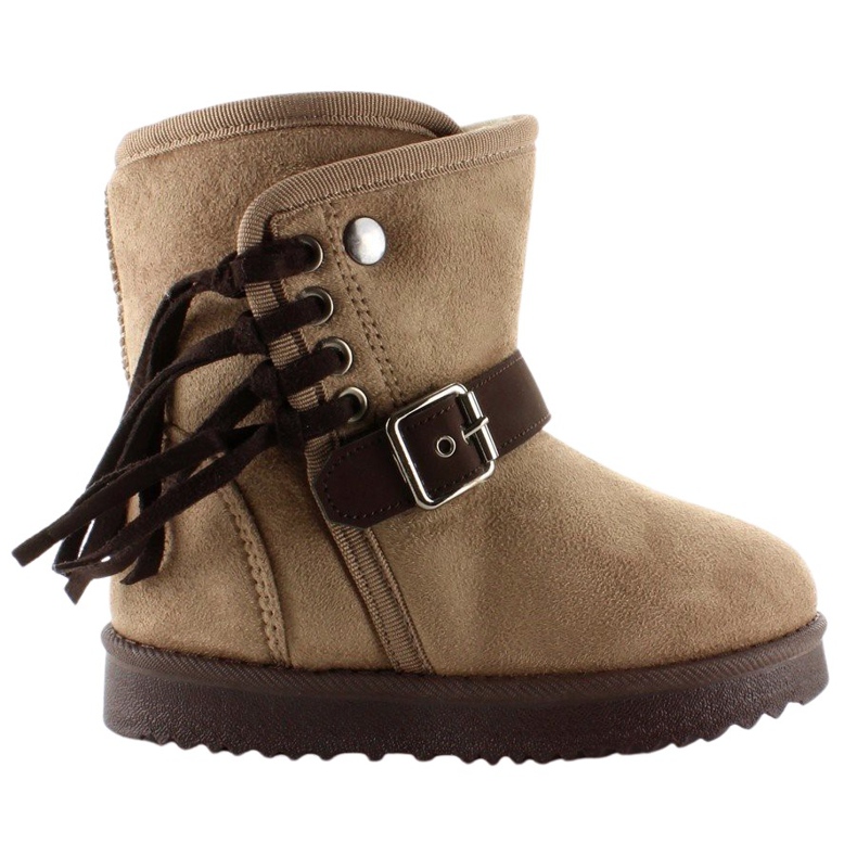 Children's Emuski With Frędzlami K1647404 Taupe beige Children's Emuski With Frędzlami K1647404 Taupe beige