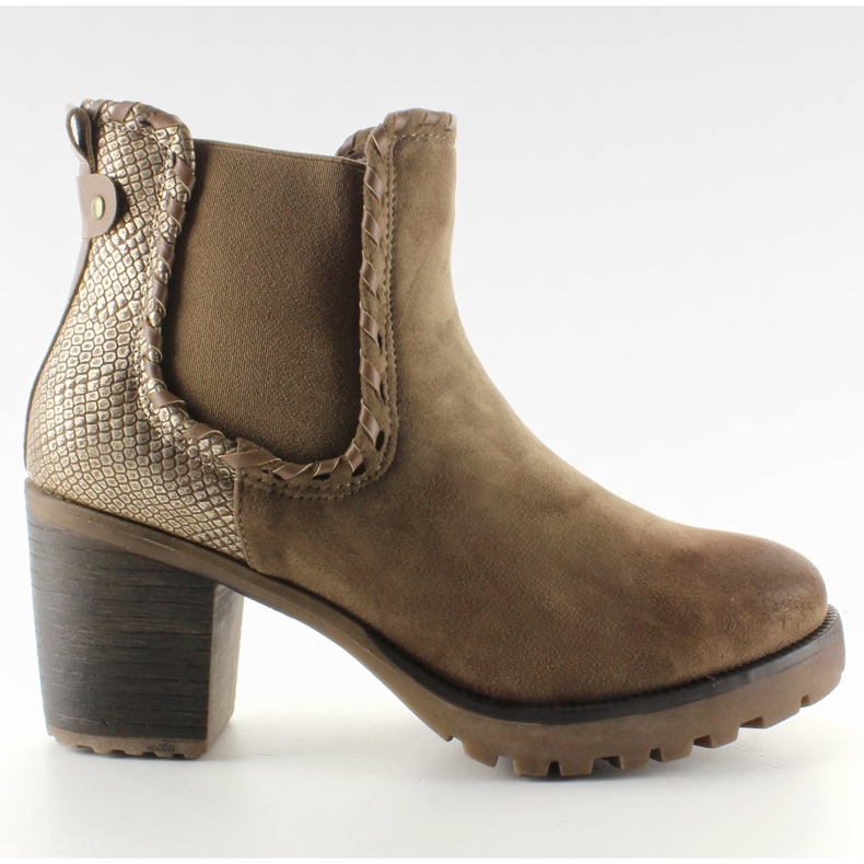 Boots with a snake motif 725th Khaki black