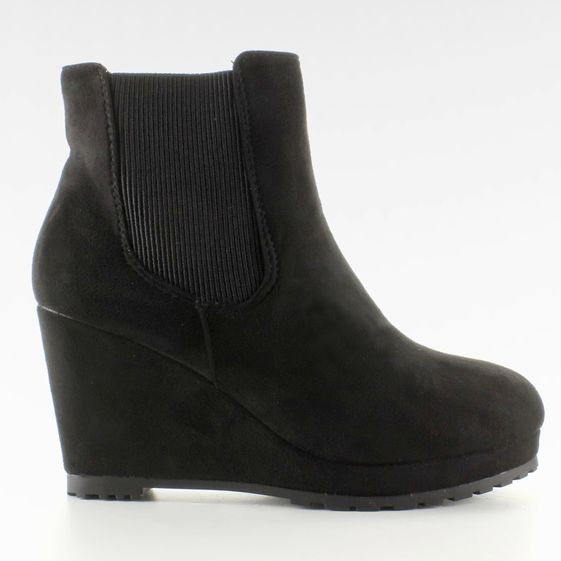 Suede Jodhpur boots on the wedge ZY9106 Black