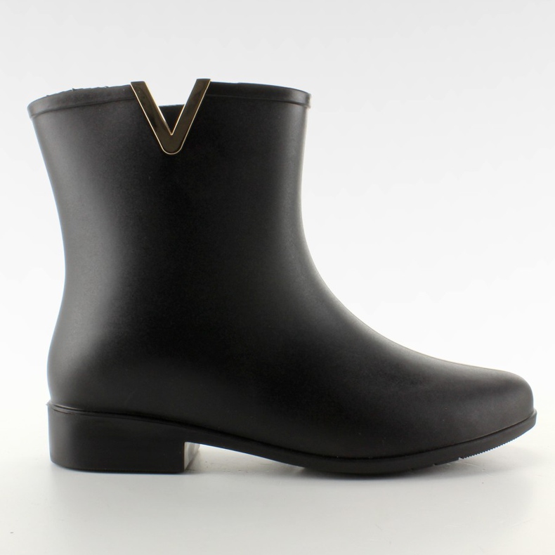 Elegant womens rain boots D33 black