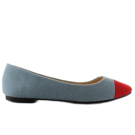 Canvas Ballerinas With Toes Mb-6381 Blue