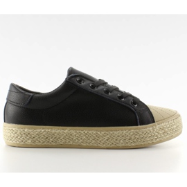 Sneakers on a NA05P Black canvas shoe Sneakers on a NA05P Black canvas shoe