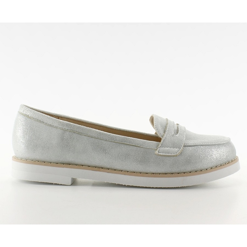 Pastel loafers for women 7112 Blue grey