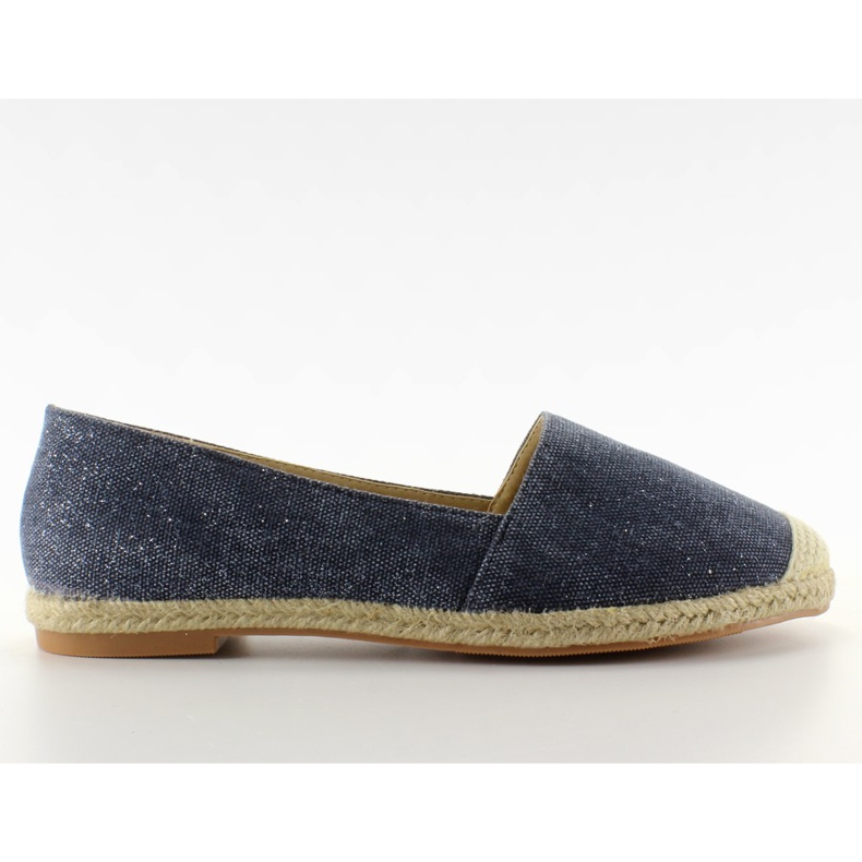 Espadrilles with linen toe caps JH23P D. Blue