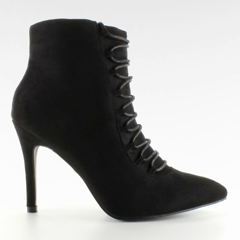 Lace-up boots 100-595SE-1 Black