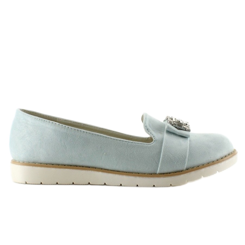 Pastel suede loafers T245 Blue