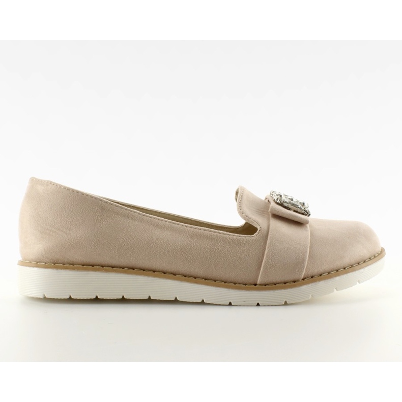 Pastel suede T245 Beige moccasins