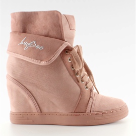 Suede sneakers B12-22 Pink