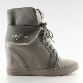 Suede sneakers B12-22 Gray grey