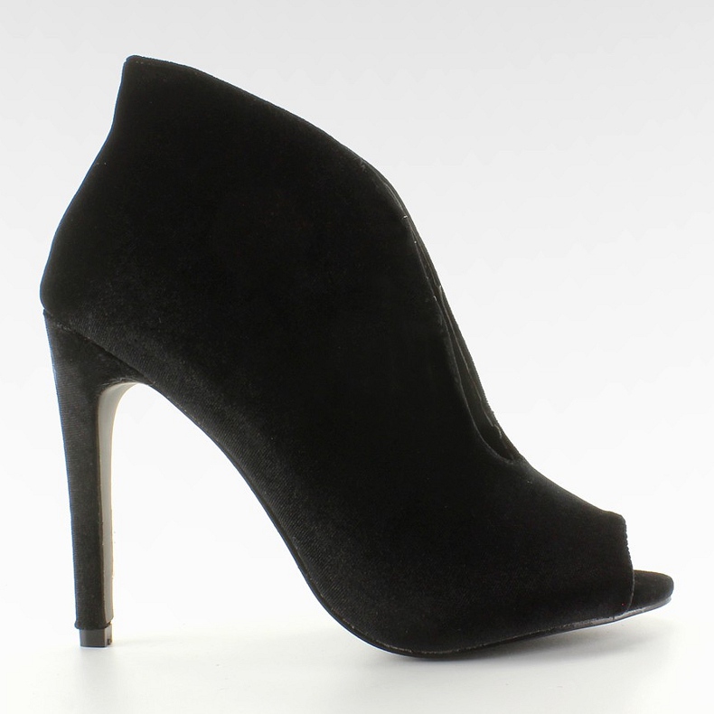 Velvet pumps boots 8751 Black