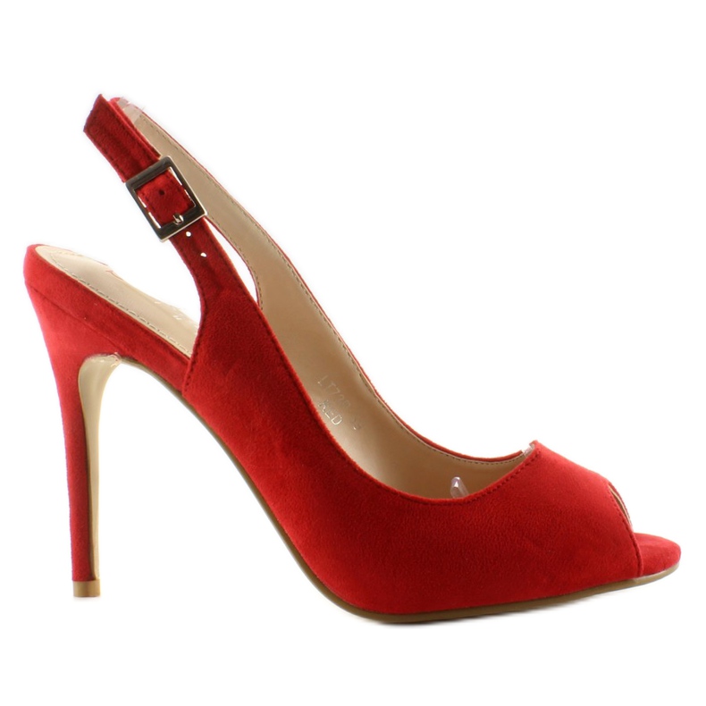 Pumps on an open toe Lt73P Red heel