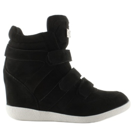 Suede sneakers high top JT36 black