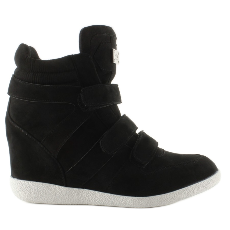 Suede sneakers high top JT36 black