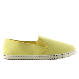 Slip-on sneakers with a tape 991-Y yellow