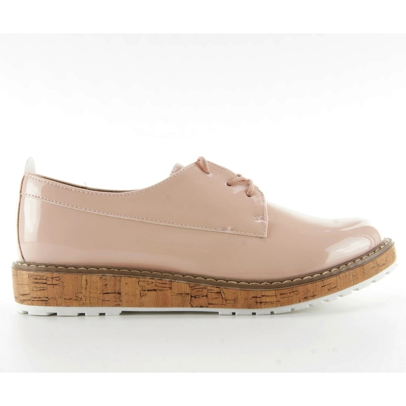 Moccasins with a leather inside 7153 Pink