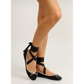 Ballerinas with double ribbon 1193 Black Ballerinas with double ribbon 1193 Black