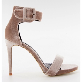 Velvet sandals on a M259 Pink stiletto heel multicolored Velvet sandals on a M259 Pink stiletto heel multicolored