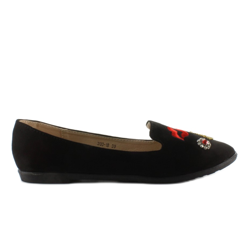 Ballerina lordsy with patches 333-18 black