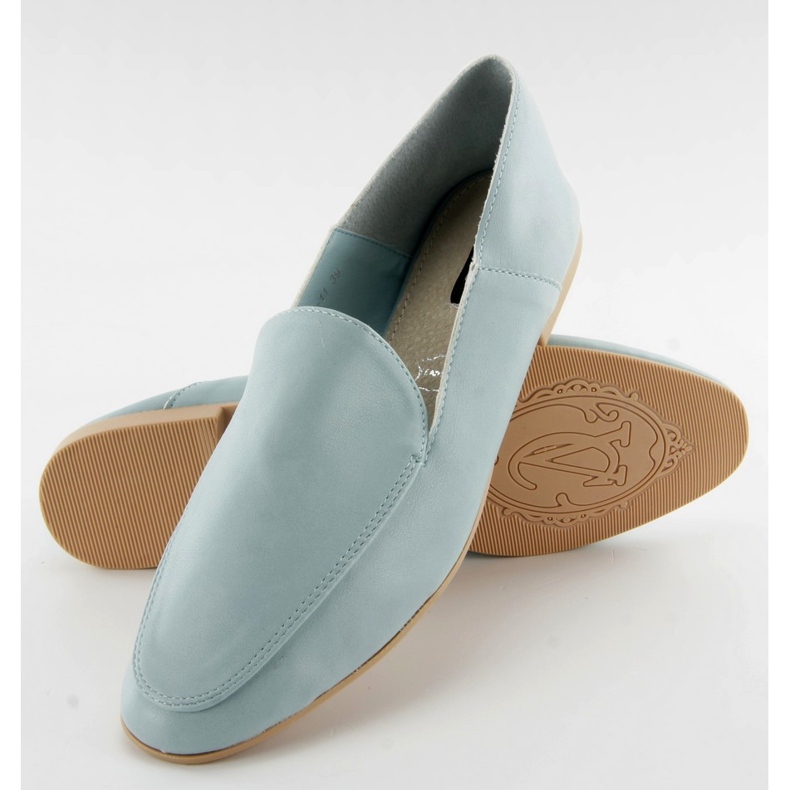 Soft moccasins as a calf blue skin