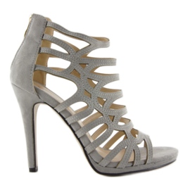 Sandals boots on a pin SY19 gray grey Sandals boots on a pin SY19 gray grey