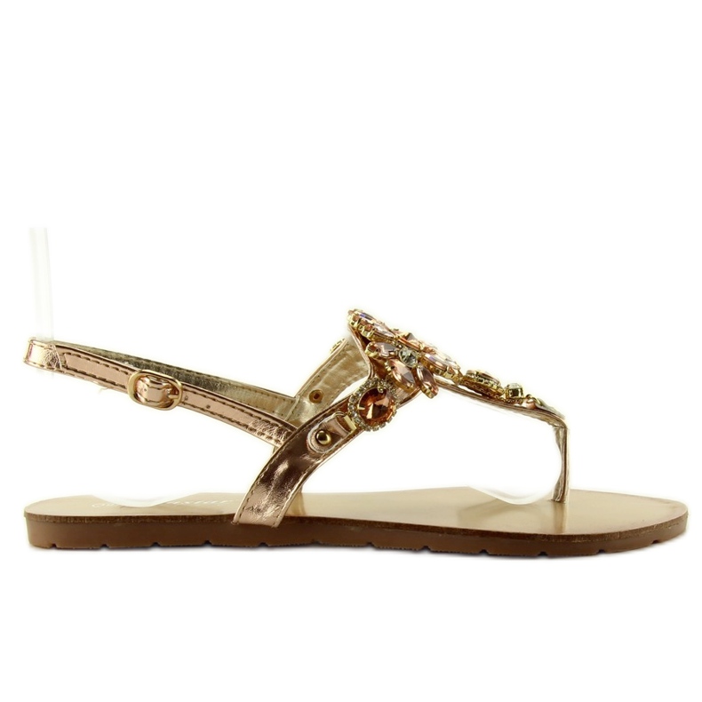 Sandals with beautiful stones JH41 pink