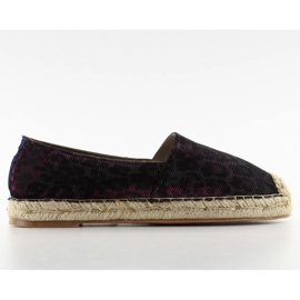 Iridescent espadrilles 188-3 peach black purple pink