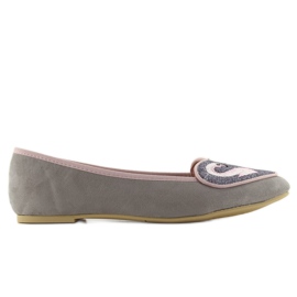 Lovely flamingo 1180 gray ballerinas grey