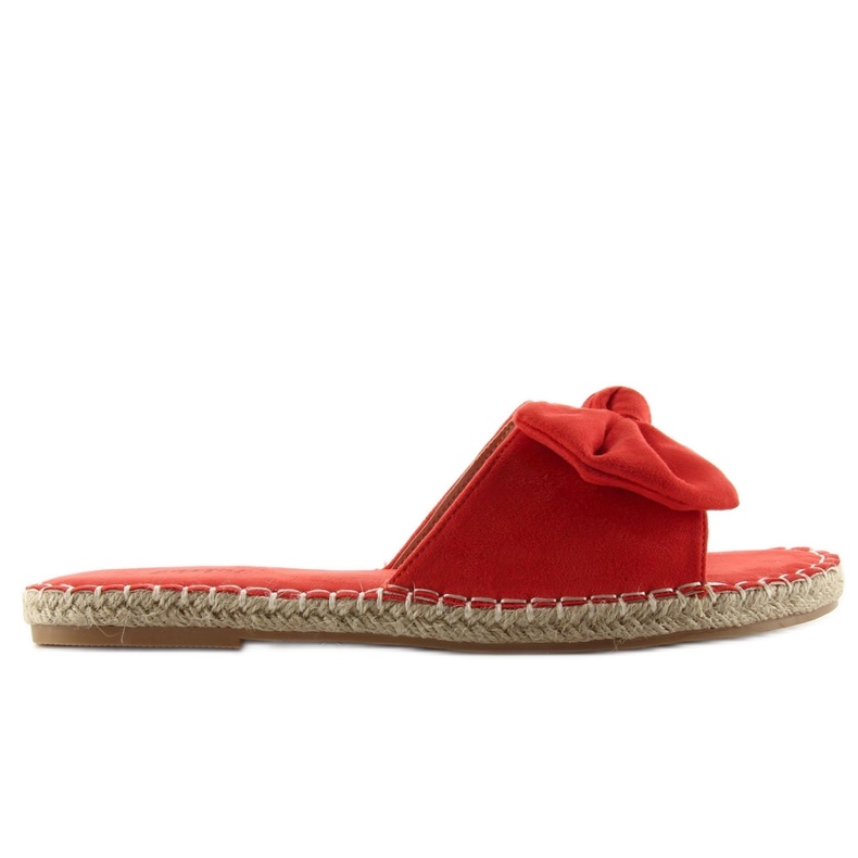 Espadrilles with a bow LL-66 orange