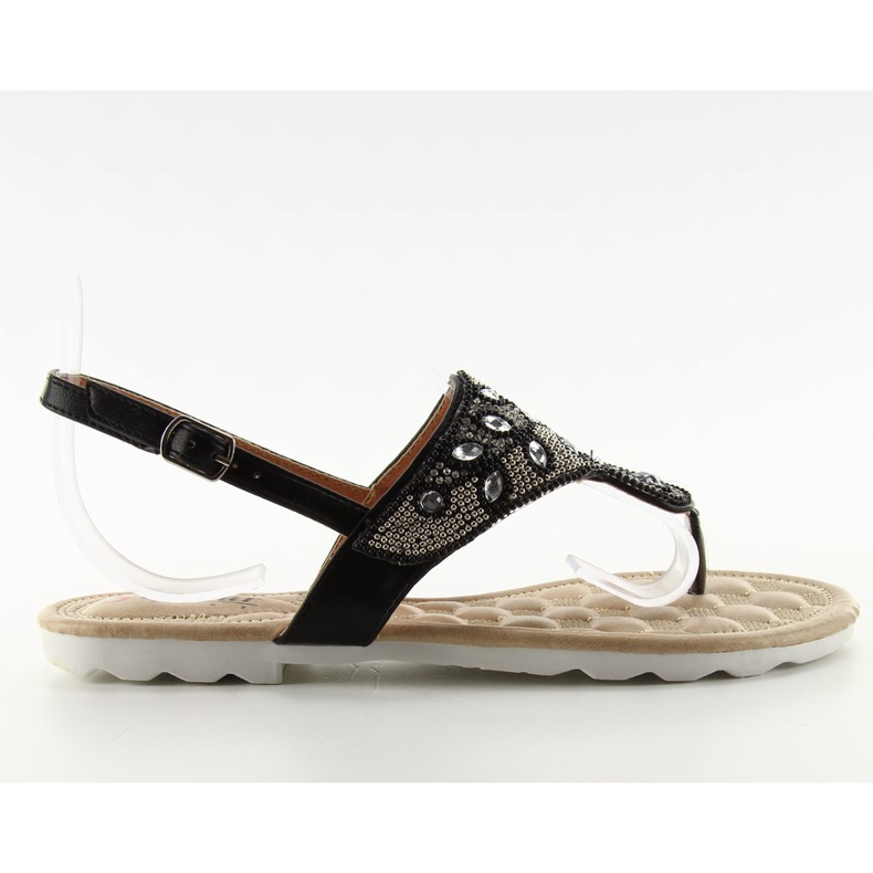 Flip-flops with beads G144 Black
