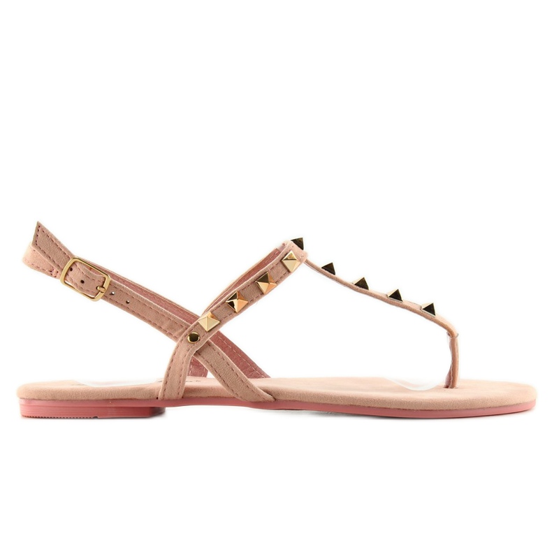 Soft sandals with studs DD25 pink