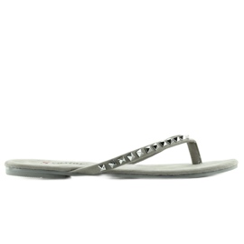 Flip-flops with DD26 gray pyramid studs grey